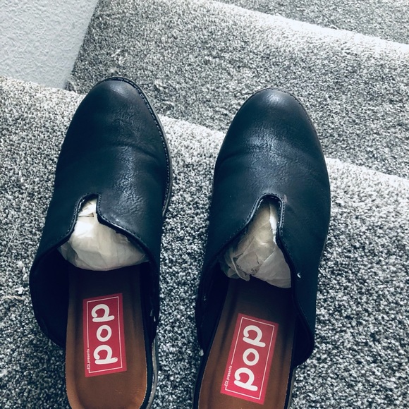 POP BRAND BLACK Heeled Mules/ Clogs-/// sz. 8.5 - Picture 5 of 8